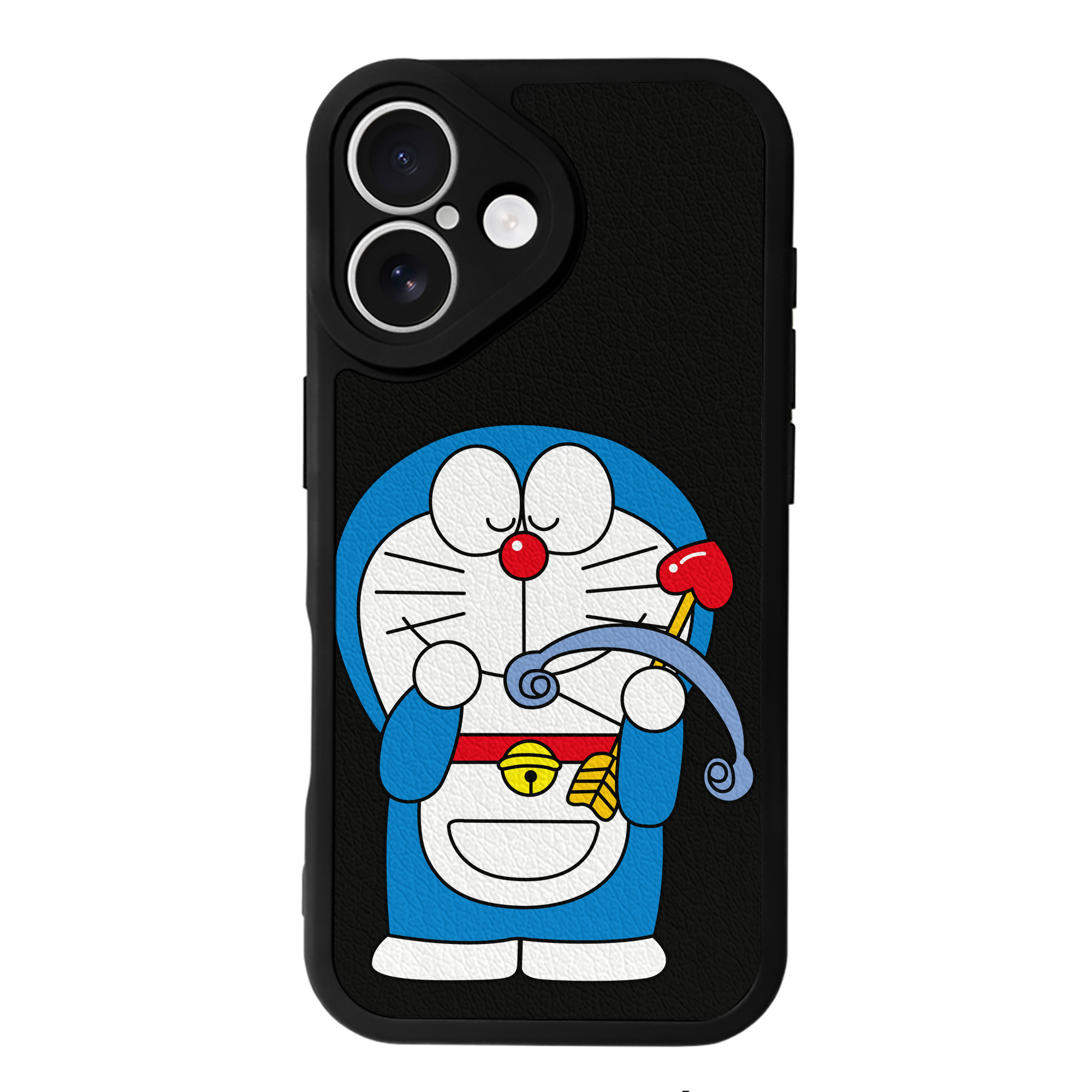 （画像用） ドラえもん Doraemon 【iPhone 16シリーズ対応】シリコンスマホケース（レザー調） 材質：シリコン